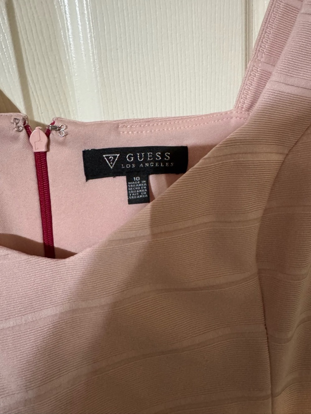 Guess Colorblock Mini Dress in Light Pink, Navy & Fuchsia - Picture 3 of 3
